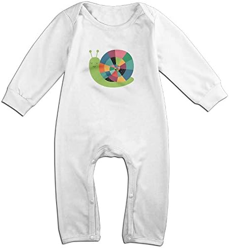 Htrsrjkiu Long Sleeve BodysuitsGreen Spiral Colored Snail Clothes Neutral Cotton 100% Novelty