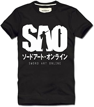 Sword art online SAO Kirito Kirigaya Kazuto cosplay t shirt Cotton