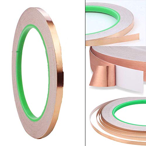 Eyech 3pc Copper Foil Tape Double-Sided Conductive Adhesive for EMI Shielding, Stained Glass, Art Work, Soldering, Electrical Repairs, Grounding- 27.5 Yard/Each - Thumbnail 3