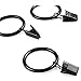 Ogrmar 36Pcs 1 Inch Curtain Drapery Clip with Metal Split Ring (Black) (1
