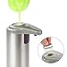 oobest Automatic Hand Touchless Sensor Soap Dispenser Stainless Steel Liquid Infrared Sensor Soap Dispenser, Ideal for Bathroom or Kitchen(New Moistureproof Base)