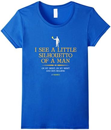 Women's I See A Little Silhouetto Of A Man With Mango T-Shirt XL Royal Blue