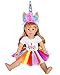 iBayda 3pc/Set Dolls Unicorn Clothes, Headband, Tutu for 18 inch Girl, Journey Girl Dolls