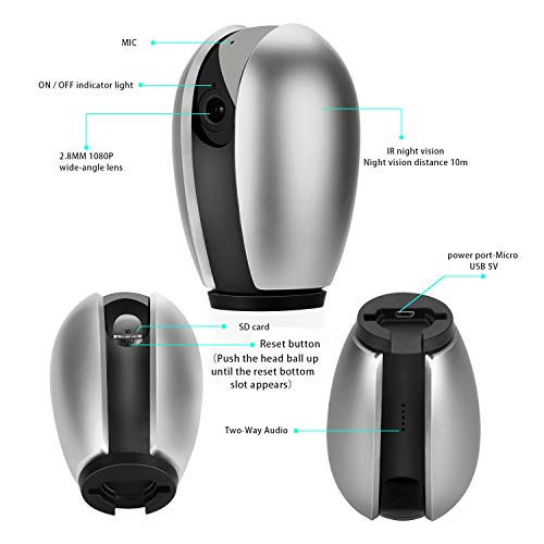 Ssnwrn Baby Monitor 1080P WiFi IP Camera with Infrared Night Vision, Home Security Surveillance Camera for Baby/Elder/ Pet/Nanny Monitor, Pan/Tilt, Two-Way Audio[Upgraded Version] - Thumbnail 4