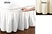 Collections Etc Eyelet Floral Scalloped Elastic Dust Ruffle Bed Skirt, Wrap-Around Easy Fit Design, Ivory, Queen/King