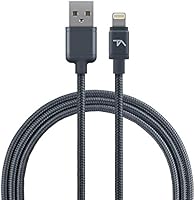 Tech Armor CB-LTNGBR-APL-06-SGRY Cable USB Lightning Trenzado, 6 Feet, color Gris