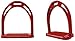PRORIDER Horse Riding Saddle English Iron Stirrups 4-3/4″ Wide Red 51114Rthumb 2