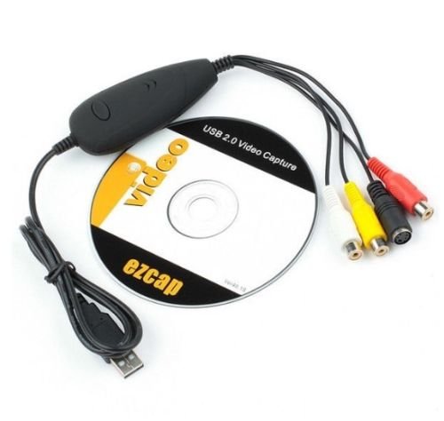 KSRplayer USB 2.0 RCA Audio Video Capture Adapter VHS to DVD Converter Recorder for Windows Xp, 2000, Vista, Window 7, Window 8 ,10
