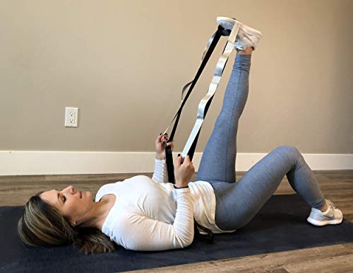 image for PVTL Stretch Out Strap for Physical Therapy & Exercise | Long 12 Loops