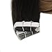 Fshine Tape In Hair Extensions Ombre Invisible Glue In Hair Extensions Dark Roots Black and Blonde Tape In Extensions Color 1B Fading To 8 Brown and 22 Blonde 20 Pcs 50 Gram