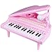 SGILE 31 Keys Musical Piano Toy with Microphone, Learn-to-Play for Girl Toddlers Kids Singing Music Development, Audio Link with Mobile MP3 IPad PC, Pink