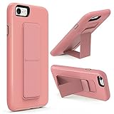 iPhone 8 Case, iPhone 7 Case, iPhone 7 Case with Stand, ZVEdeng Protective Dual Layer Case Hand Strap Vertical and Horizontal Stand Foldable Kickstand Cover for Apple iPhone 7/8 4.7'' Rose Gold