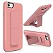 iPhone 8 Case, iPhone 7 Case, iPhone 7 Case with Stand, ZVEdeng Protective Dual Layer Case Hand Strap Vertical and Horizontal Stand Foldable Kickstand Cover for Apple iPhone 7/8 4.7'' Rose Gold