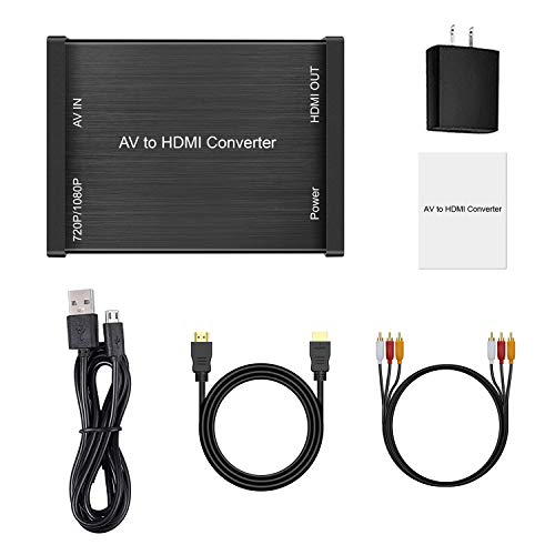 RCA to HDMI Converter, AV Composite to HDMI Adapter for Nintendo 64, WII, WII U, SEGA Video Games, PS2/PS3, Xbox, VHS, VCR, Blue-Ray, DVD Players, Projector - Thumbnail 5