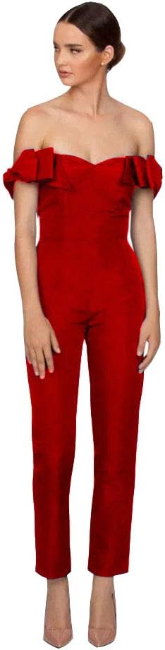 VeraQueen Women's Jumpsuits Evening Dress With Detachable Skirt Prom Gowns Pants