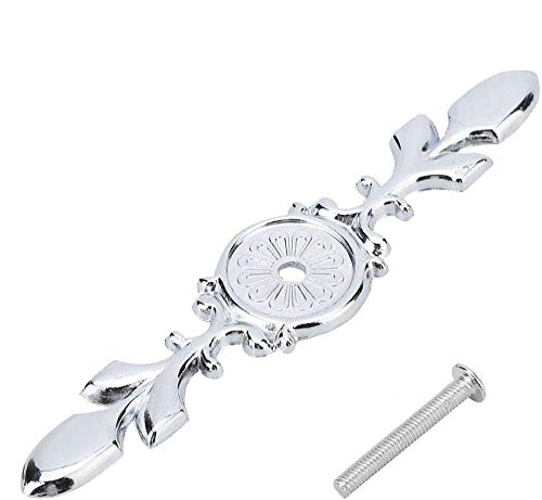 YWBL-WH 10Pcs Zinc Alloy Cabinet Handles and Knobs Retro Single Hole Design with Backplates for Cupboard Drawer Dresser Furniture 118mm