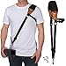 Movo MP-SS7 V2 Rapid Action Camera Sling Strap with Quick Release Clip, Neoprene/Vintage Leather Shoulder Pad Cushion & Bonus Lens Cap Holders for DSLR, Mirrorless Cameras & Binoculars