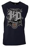Harley-Davidson Men's Triumph H-D Graphic Sleeveless Muscle Tee, Navy Blue