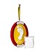 Lil Peach Baby's Print Handprint or Footprint Double-Sided Holiday Photo Ornament Kit with Included Paint, Red/Gold