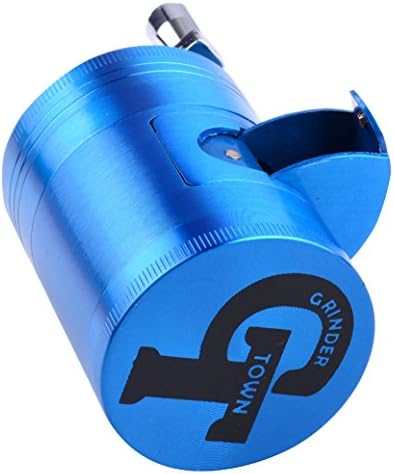Tobacco Spice Herb Grinde with crank handle 4PCS - Grinder Town (blue)
