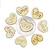 Oopsu 300pcs Rustic Love Hearts Shaped Wood Slices Crafts Decor, Rustic Wedding Table Scatter Decoration