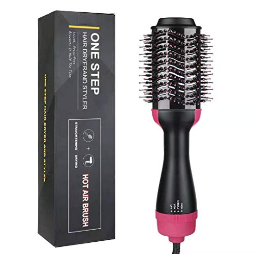 Hot Air Brush, Hair Dryer Brush, Air Hair Brush 3 in 1 Electric One Step Hair Dryer Volumizer with Negative Ion Curling Dryer Brush
