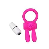 Aoken Cock Ring Rabbit Vibrating Water-Proof Penis Ring Sex Toy Pink