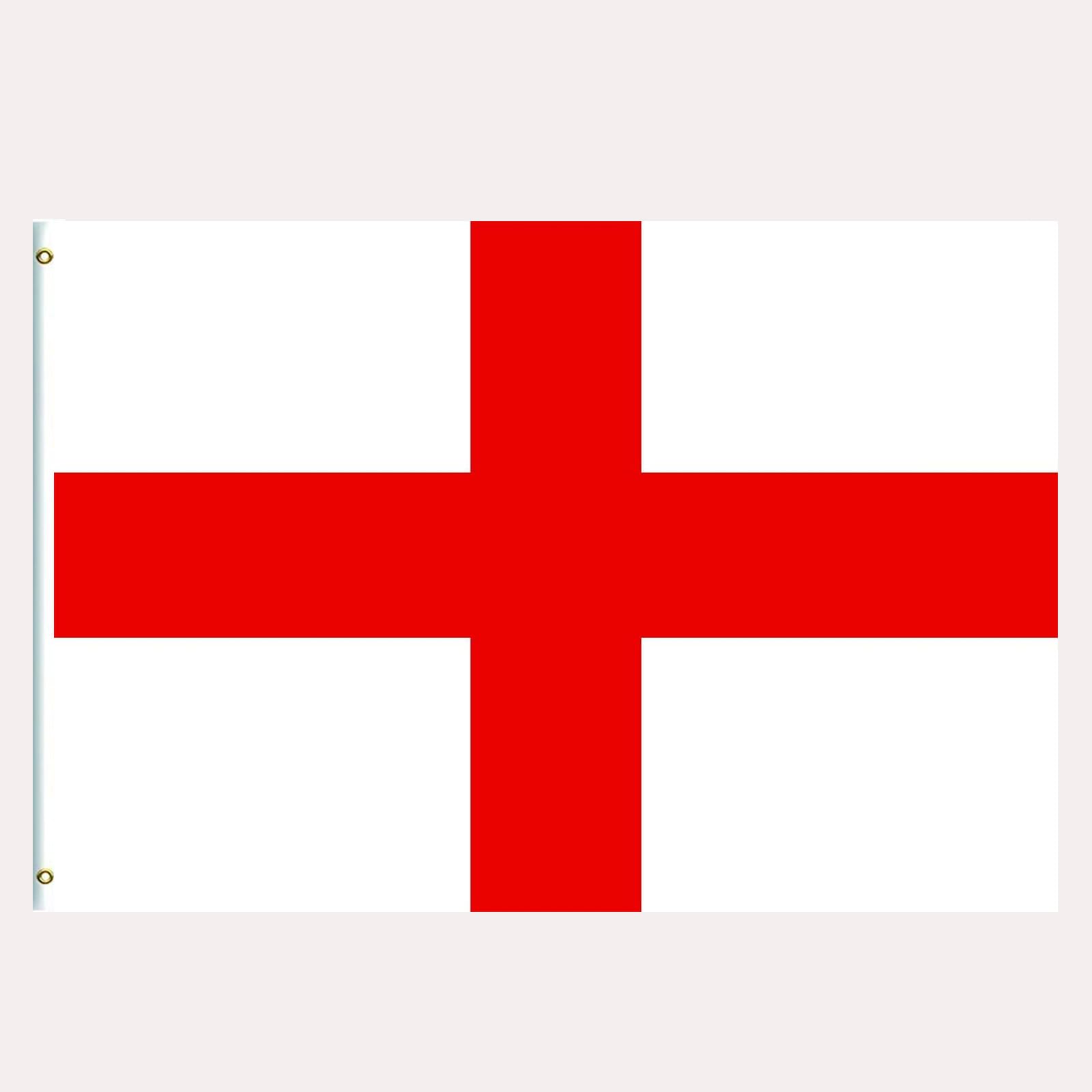 Large England St Georges Cross Flag 5ftx3ft with Eyelets for Fifa World Cup Football 2026 Decorations,Big England Flags for Outdoor Garden Event Eurovision Euro Football St. George's Day Decorations