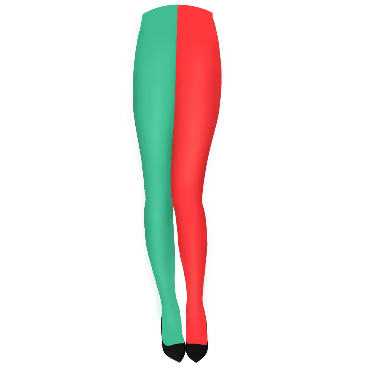XNHIU Elf Tights Christmas Santa Elf Tights Red Green Tights Fancy Dress