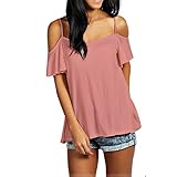 Welcomeuni Loose Off Shoulder Stretch Top Blouse for Women