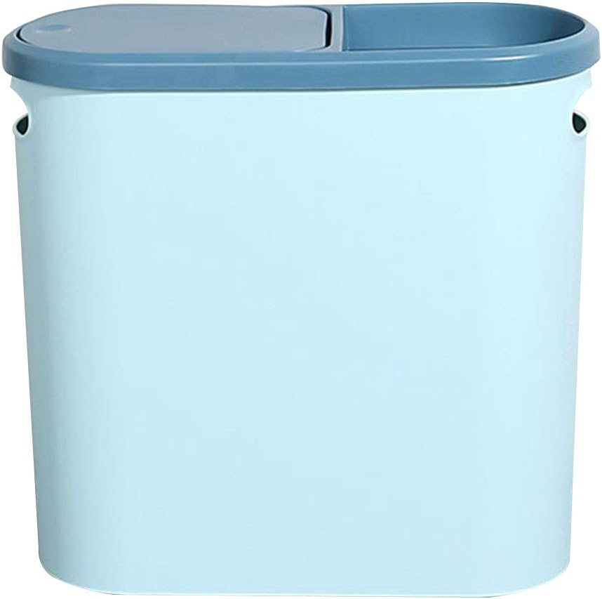 YQJ Blue Bin for Home 10L, Slimline Bins Kitchen, Plastic Bathroom