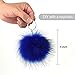 Coopay 24 Pieces Faux Fox Fur Pom Pom Balls DIY Fur Fluffy with Elastic Loop for Hats Keychains Scarves Gloves Bags Charms Knitting Accessories (Multicolor)