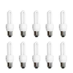 10 x nave spaarlamp buis 7W E27 extra koud wit daglicht 6400K Ø38mm