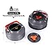 REDCAMP 1.1L Outdoor Camping Kettle, Aluminum Water Pot with Carrying Bag, Compact Lightweight Tea Kettle