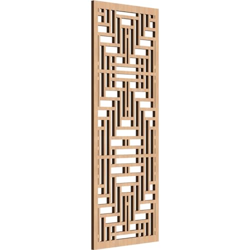 Jefferson Decorative Pierced Fretwork Wood Wall Panels, 9 3/8"W x 24 3/8"H x 1/…
