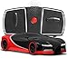 SHARPER IMAGE Miniature Toy RC Italia Sports Car 1:50 Scale Luxury Cars-Inspired Design with LED Headlights & Brake Lights, Red and Black, Long Range 2.4 GHz Frequency Remote Control