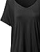 Awesome21 Women's Solid Loose Fit Soft Stretch V-neck Short Sleeve Tunic Top