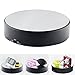 Olpchee Battery Operated 18CM 360 Degree Black Round Mirrored Rotating Turntable Display Stand