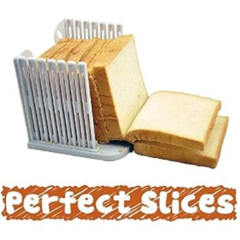 Thethys Bread Slicer Toast Slicer Toast Cutting Guide Bagel Loaf Slicer Sandwich Maker Toast Slicing Machine Detachable and Adjustable Thicknesses Bread Cutter for Homemade Bread, White