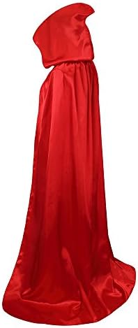 Halloween Costume Capes, Robe Cloak Shawl Halloween Party for Men and Women (M:160, Red)