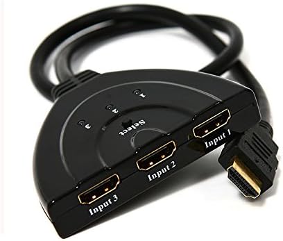 Wenkoni 3-Port HDMI Switch with Pigtail Cable Support HD Audio,3D, 1080P .