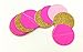 28 pcs Rose Pink Glitter Gold Tissue Paper Pom Pom Tissue Pom Pom Paper Tassel Garland Polka Circle Dot Paper Garland for Decor Wedding Bridal Pink Gold Birthday Baby Shower