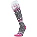 Pure Athlete Ski Socks Women Wool Warm – Skiing Sock Men, Warmest Snowboard Cold Weather Pack (1 Pair - Grey/Hot Pink, Small)