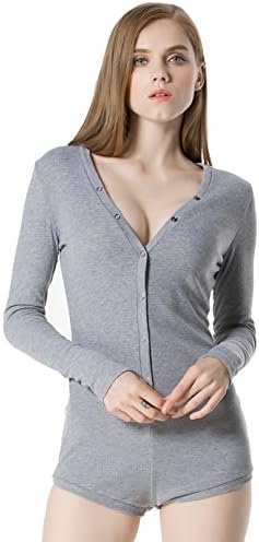 BEEY Womens Sexy Long Sleeve Knit One Piece Romper Bodycon