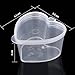 BBTO 24 Pack Heart-Shaped Slime Containers Clear Plastic Storage Containers for Soft Clay, Foam Ball Storage Containers with Lids for 20 g Slime (45 ml)