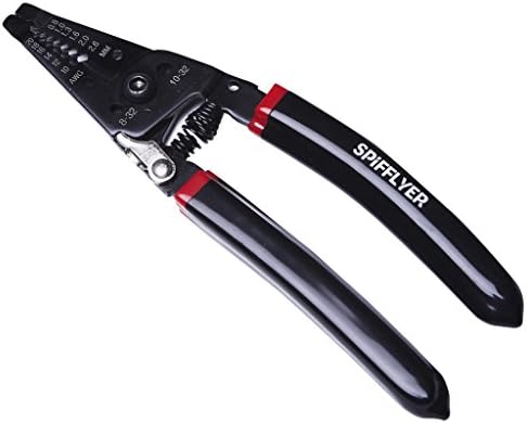 Spifflyer Wire Stripers with Cutters Cable Stripping Tool Electrical Stripped Crimper Pliers, 10-20AWG 7.5"