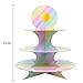 3 Tier Unicorn Cardboard Cupcake Stand Tower Mini Round Cupcake Stand Dessert Cupcake Holder Baby Shower, Gender Reveal Party, Kids Birthday Party Unicorn Themed Party - 12 inches by Lucky Party