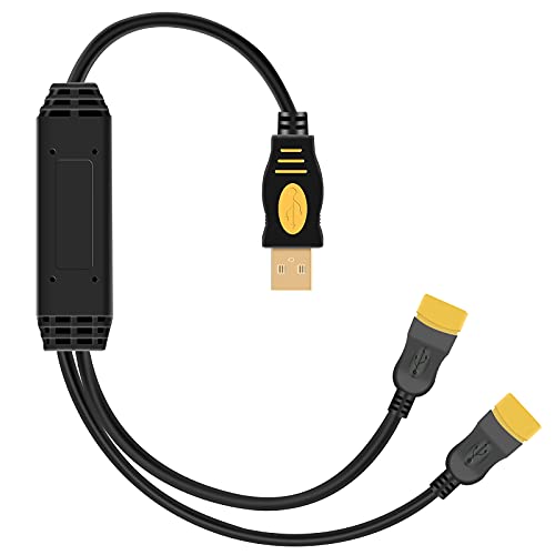 USB Splitters,FAOTUR USB Splitter Y Cable 1 Male to 2 Female Hub Power
