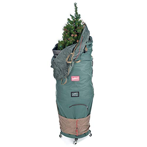 [Upright Tree Storage Bag] - 9 Foot Christmas Tree Storage Bag | Hold Artificial Trees up to 9 Feet Tall - Keep Your Fake Tree Assembled | Includes Rolling Tree Stand (9' - Large / With Tree Stand) - Thumbnail 2