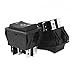 uxcell 5Pcs AC 16A/125V 16A/250V DPDT 6 Terminal 3 Position Boat Rocker Switches Black